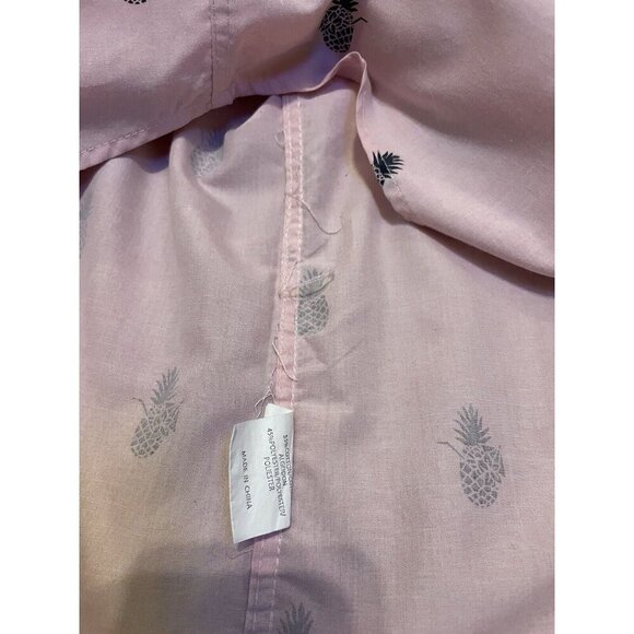 Molokai Surf Co Button-Up Shirt Pink Pineapple XL Vacation Travel Party Fun - Picture 12 of 13